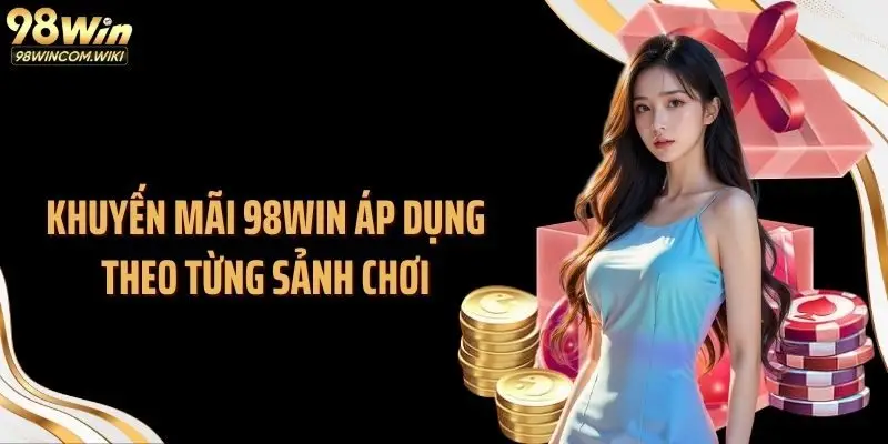 Khuyến mãi 98WIN áp dụng theo từng sảnh chơi